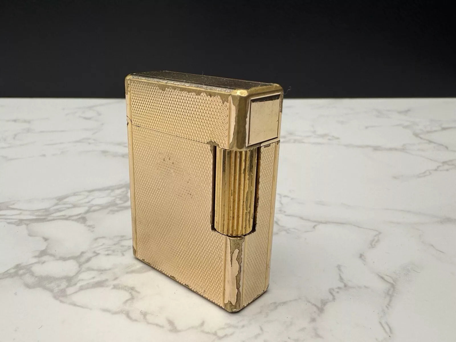 S.T. DUPONT Line 1 BR Gas Lighter - L1 BR - Small Model - Gold plated- AF08-1651