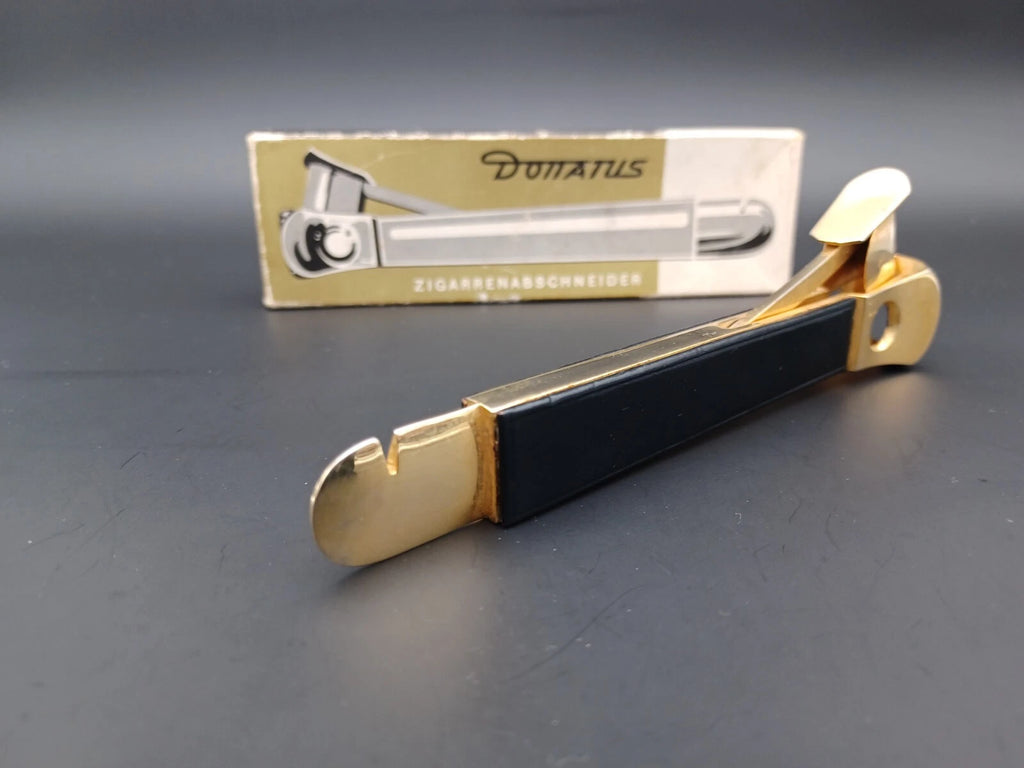 Solingen Cigar Cutter With Box - Black Leather - Made In Germany - BB15-0945