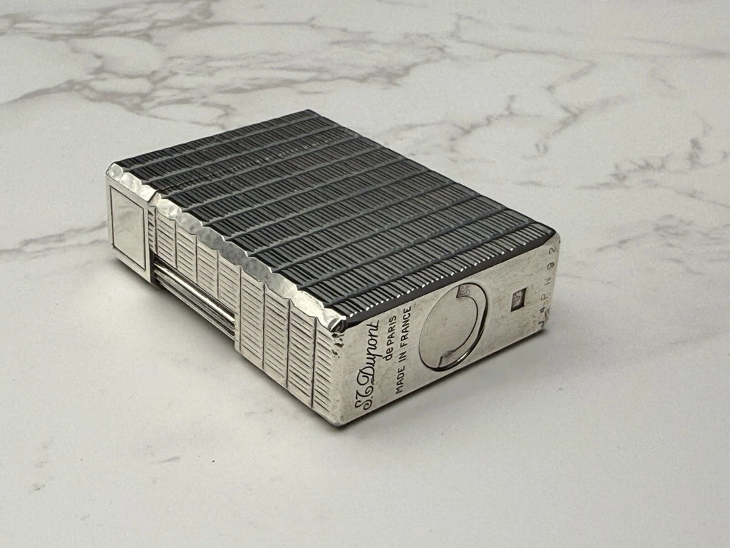 S.T. DUPONT Line 1 BR Gas Lighter - L1 BR - Small Model -Silver plated-AL13-1786