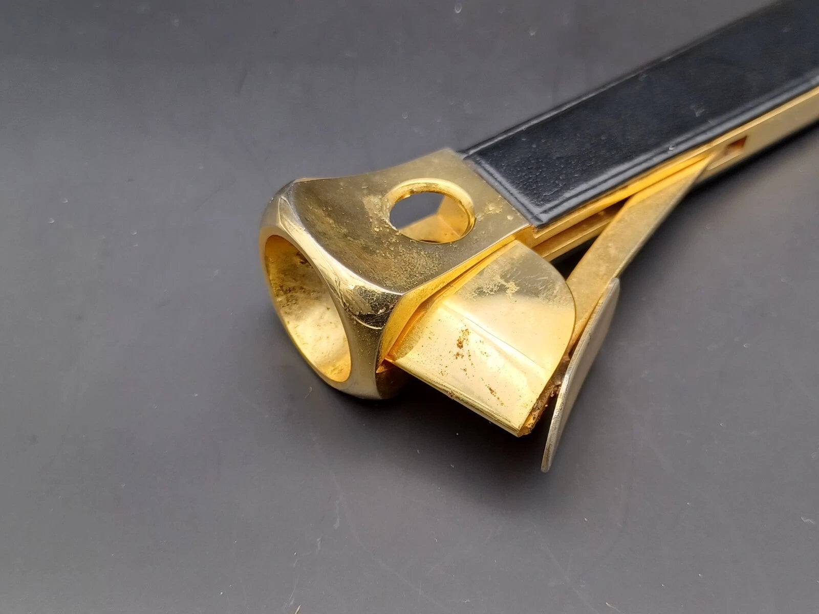 Solingen Cigar Cutter With Box - Black Leather - Made In Germany - BB15-0945