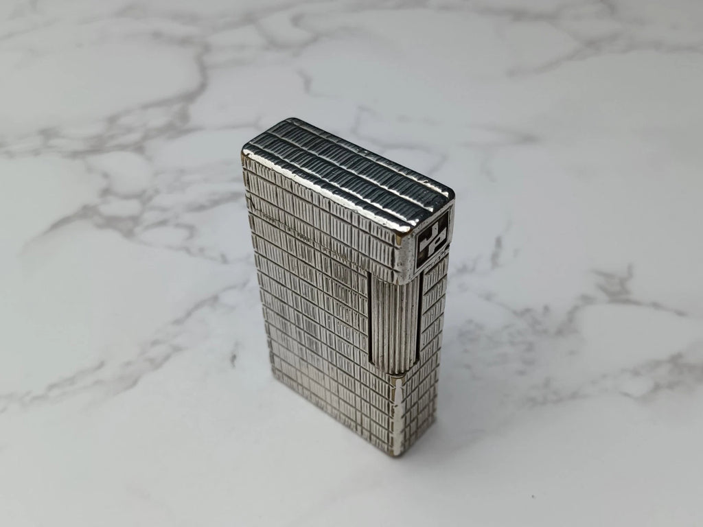 RARE S.T. DUPONT L1 BR DRAGO - Gas Lighter - Line 1 BR -Silver Plated -AG02-1794