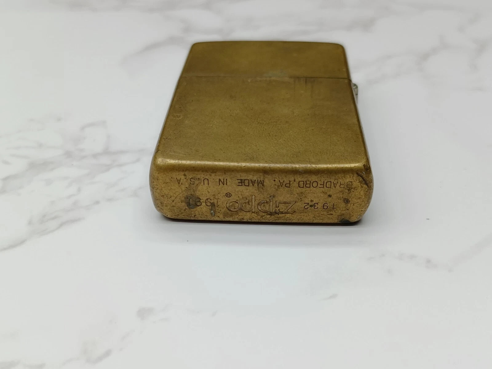 Very Rare BRASS ZIPPO Lighter - 85TH HARLEY DAVIDSON - 1932/1991 - AG08-1595