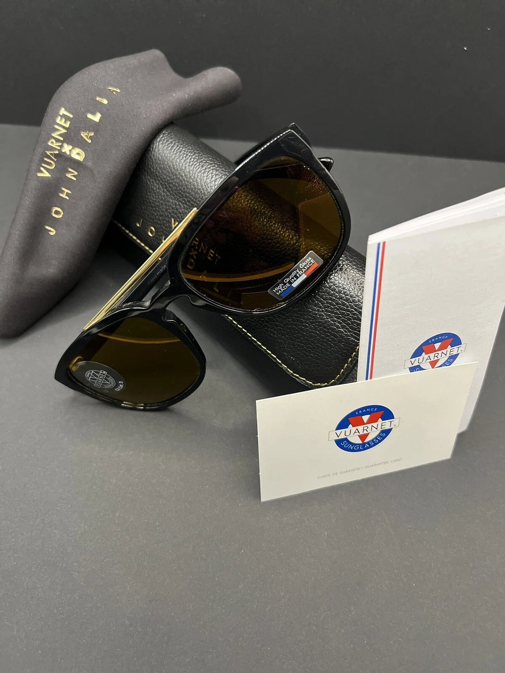 VUARNET Sunglasses - VJ 1404 by John Dalia - T57 - Black - Orange mirror ED