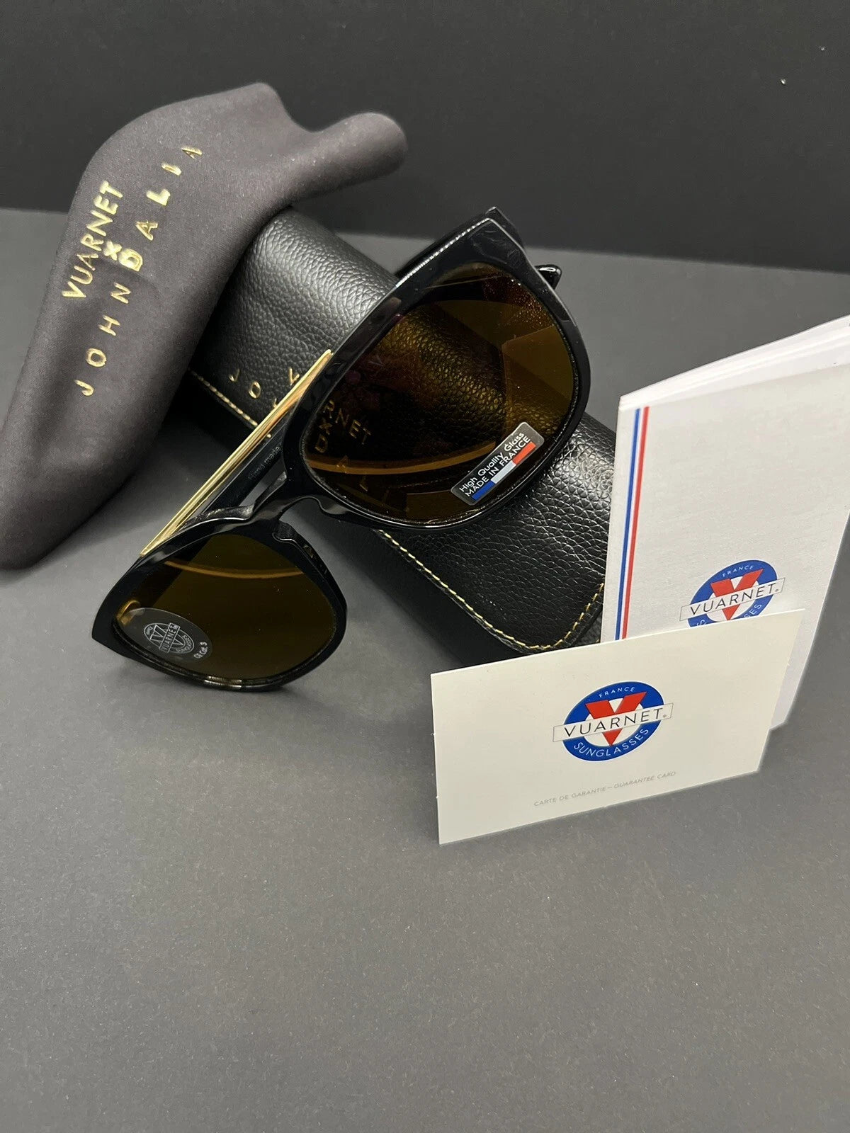 VUARNET Sunglasses - VJ 1404 by John Dalia - T57 - Black - Orange mirror ED