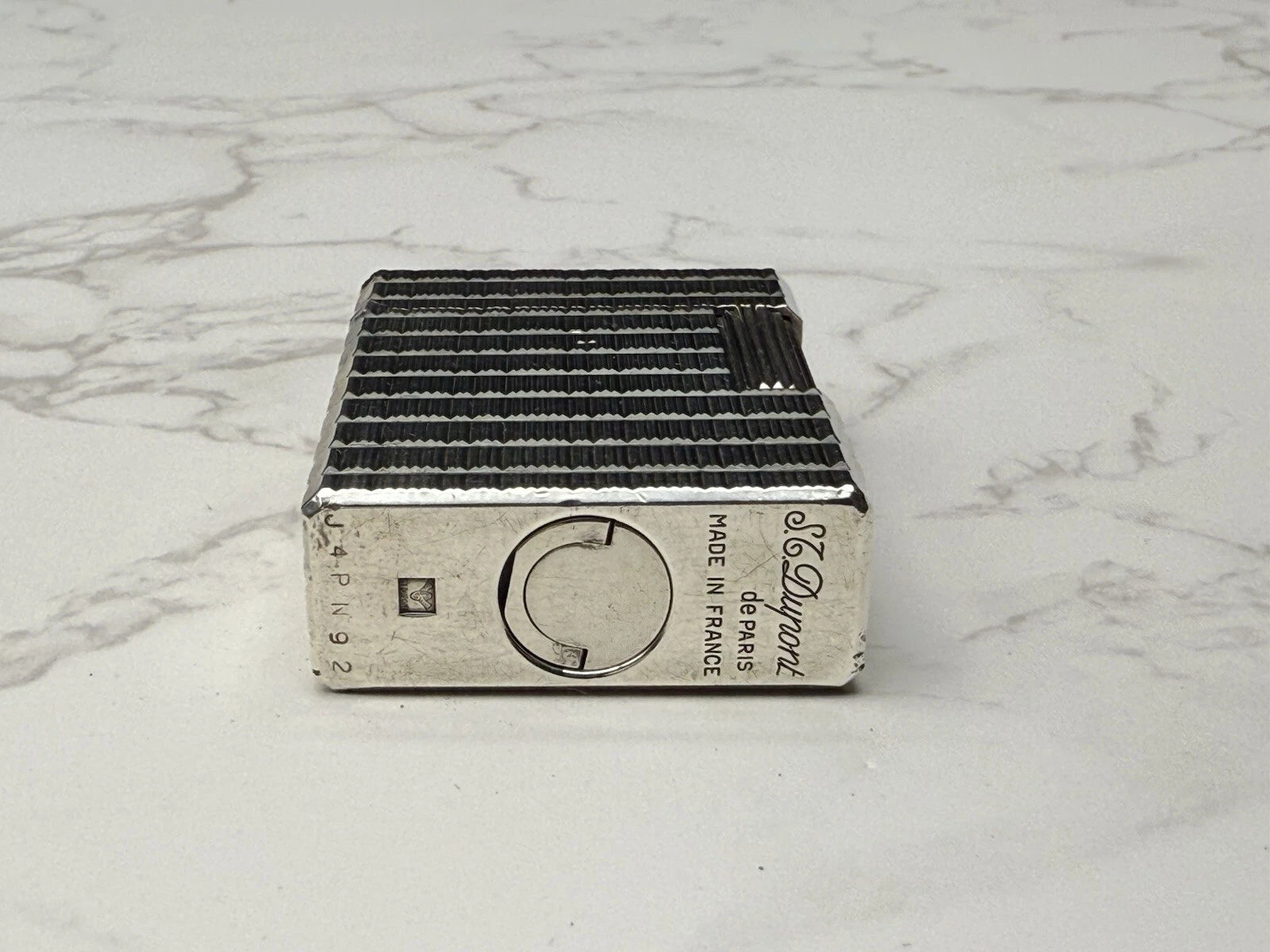 S.T. DUPONT Line 1 BR Gas Lighter - L1 BR - Small Model -Silver plated-AL13-1786