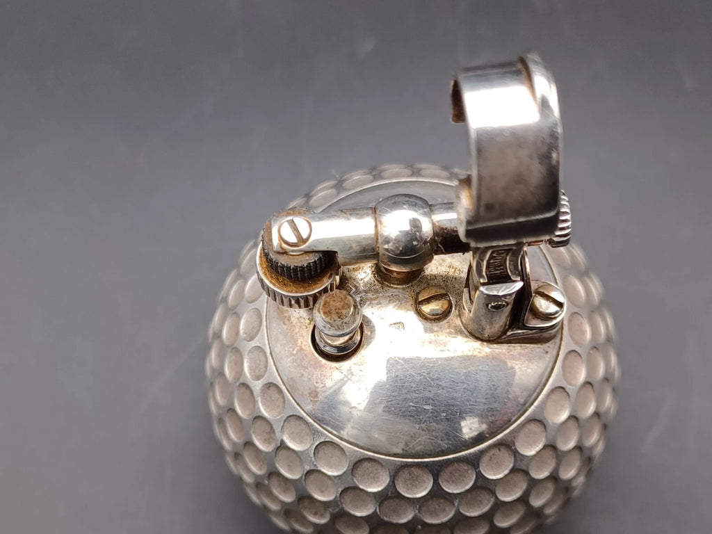 Rare antique Dunhill Golf Ball Petrol Lighter - Sterling Silver 925 - BA08-1495