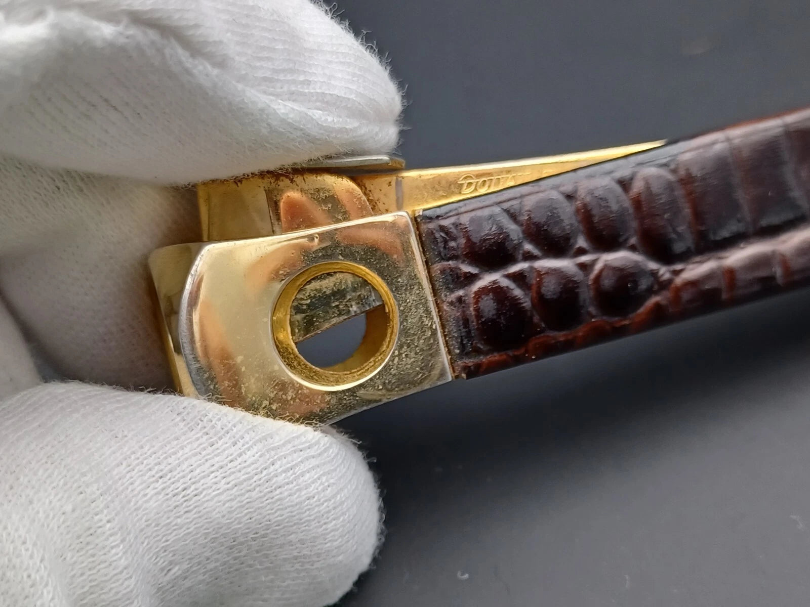 Nice Solingen Cigar Cutter - Brown Leather - Made In Germany - AG14-880