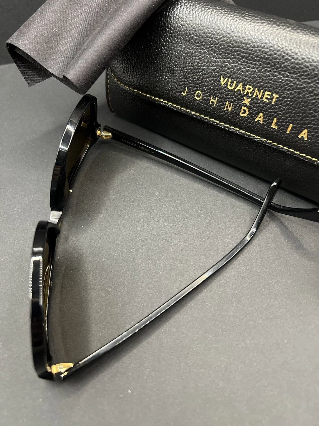 VUARNET Sunglasses - VJ 1404 by John Dalia - T57 - Black - Orange mirror ED