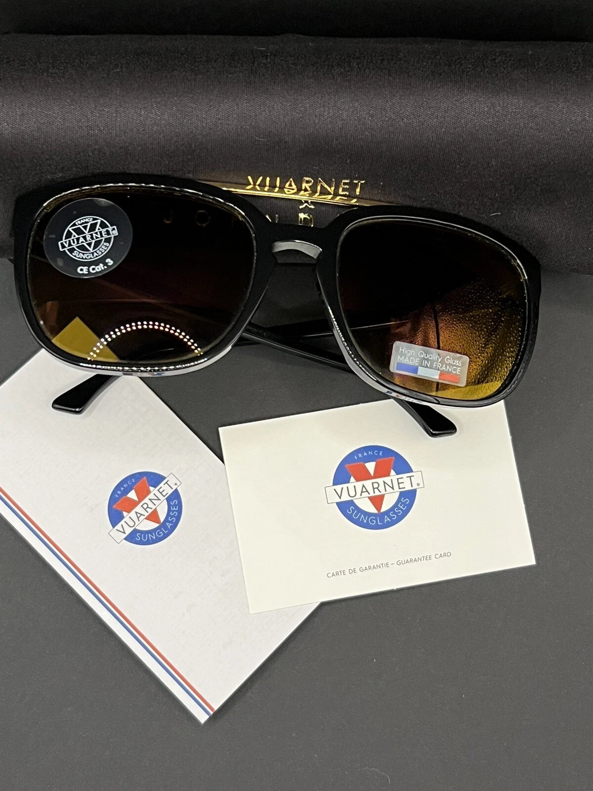 VUARNET Sunglasses - VJ 1404 by John Dalia - T57 - Black - Orange mirror ED