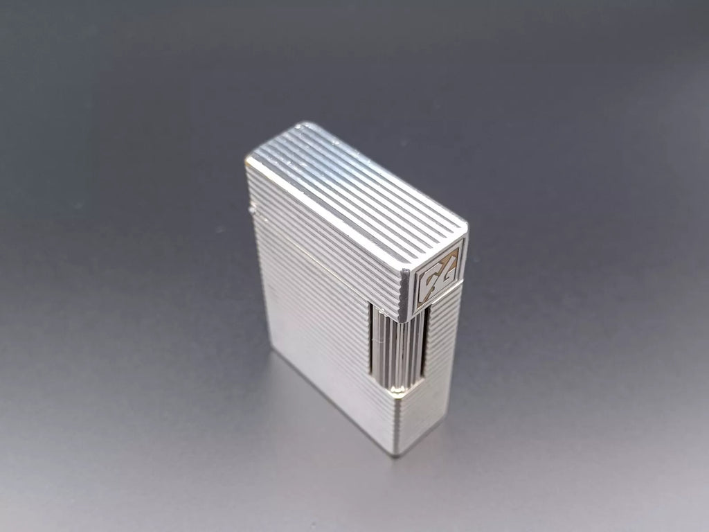 S.T. Dupont Line 1 BR Gas Lighter - L1 BR - Silver plated - Serviced - AG04-1583