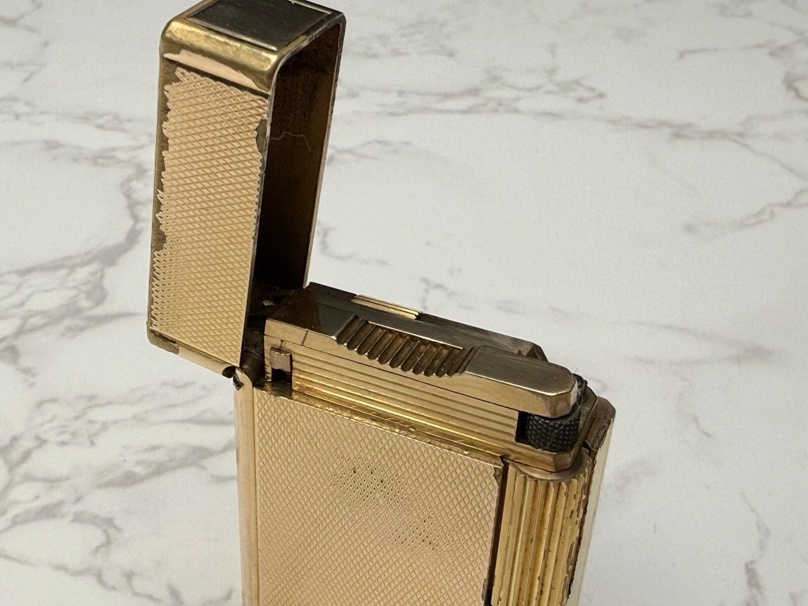 S.T. DUPONT Line 1 BR Gas Lighter - L1 BR - Small Model - Gold plated- AF08-1651