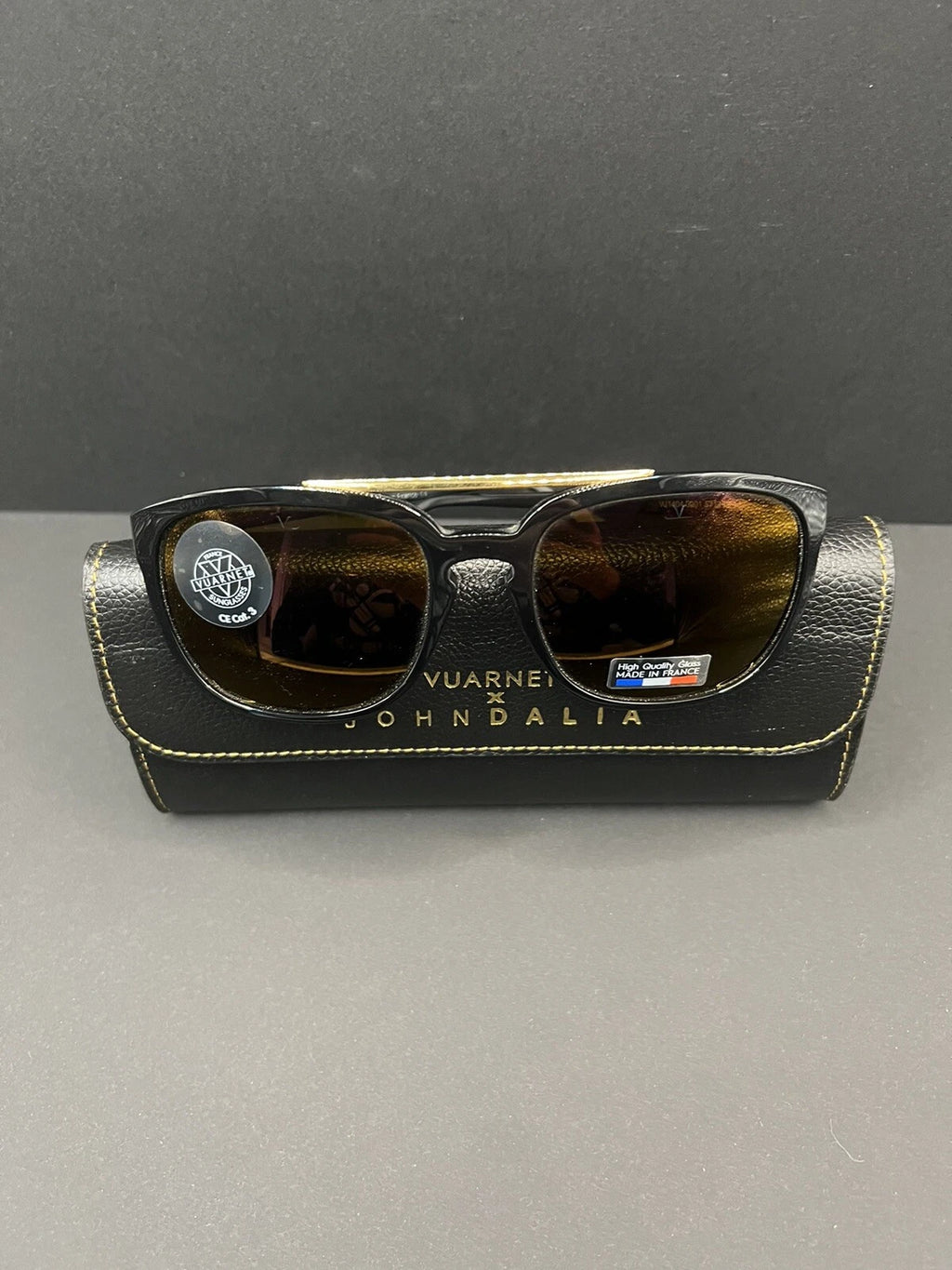 VUARNET Sunglasses - VJ 1404 by John Dalia - T57 - Black - Orange mirror ED