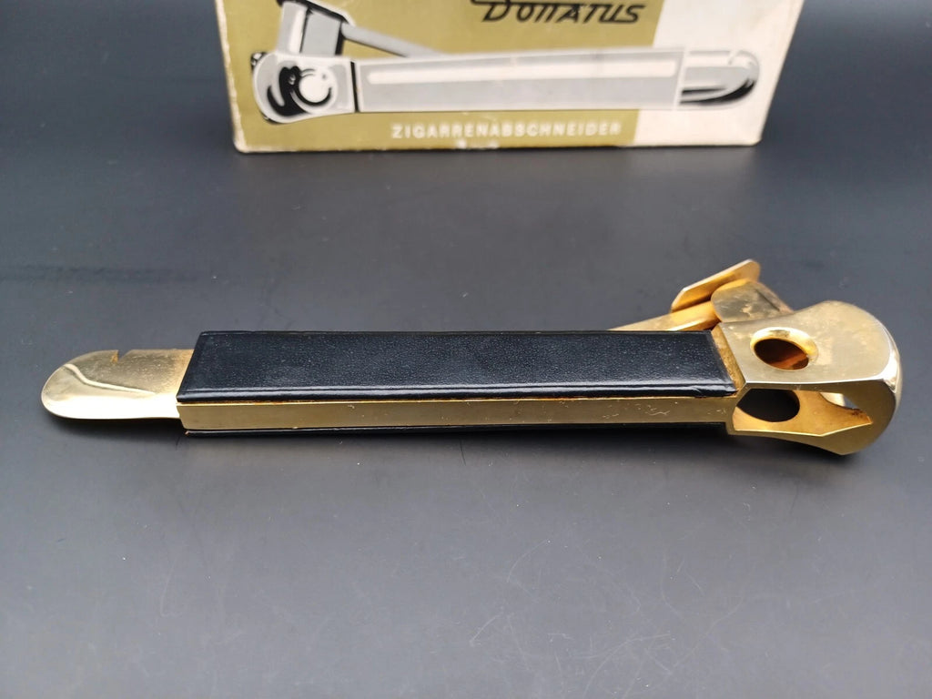 Solingen Cigar Cutter With Box - Black Leather - Made In Germany - BB15-0945