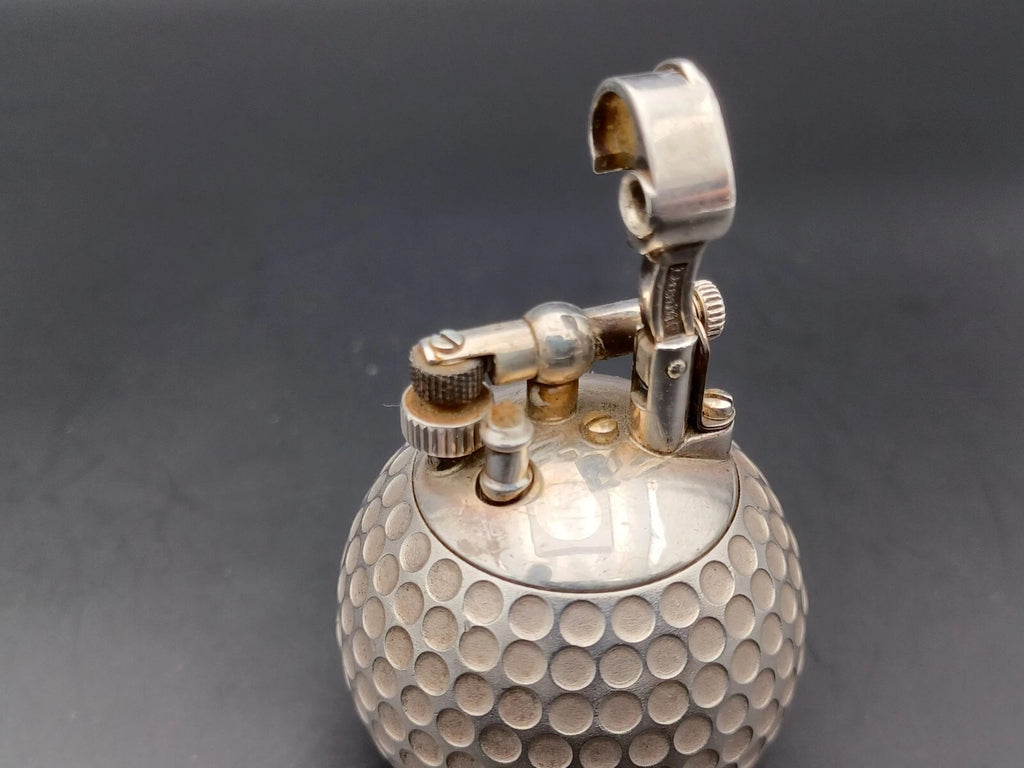 Rare antique Dunhill Golf Ball Petrol Lighter - Sterling Silver 925 - BA08-1495