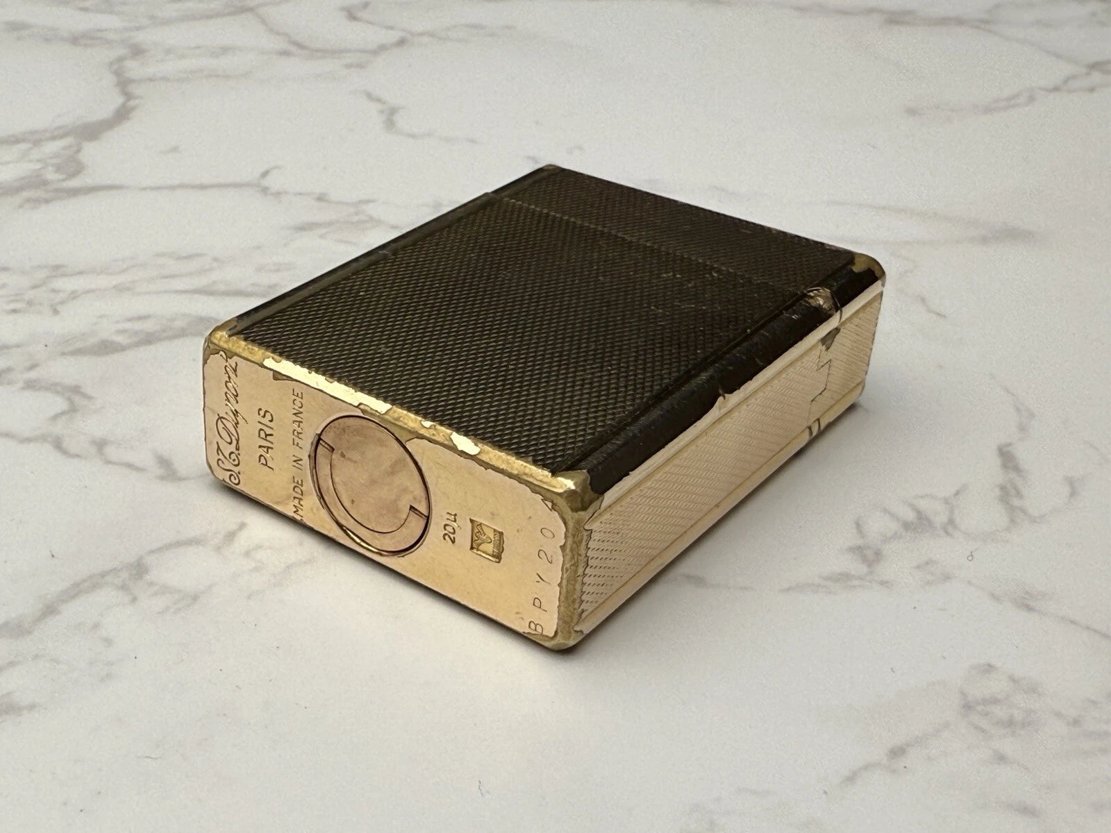 S.T. DUPONT Line 1 BR Gas Lighter - L1 BR - Small Model - Gold plated- AF08-1651