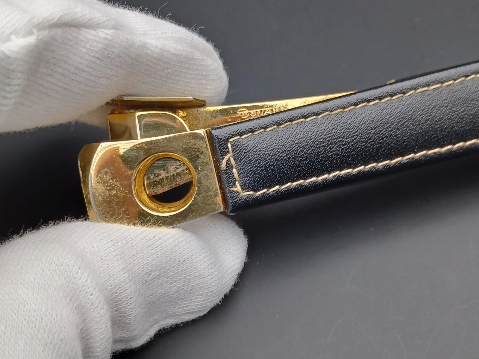 Solingen Cigar Cutter - Black Leather - Made In Germany - AG14-0946