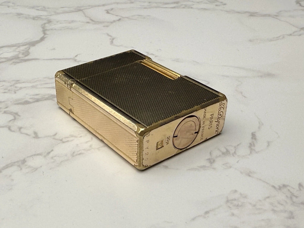 S.T. DUPONT Line 1 BR Gas Lighter - L1 BR - Small Model - Gold plated- AF08-1651